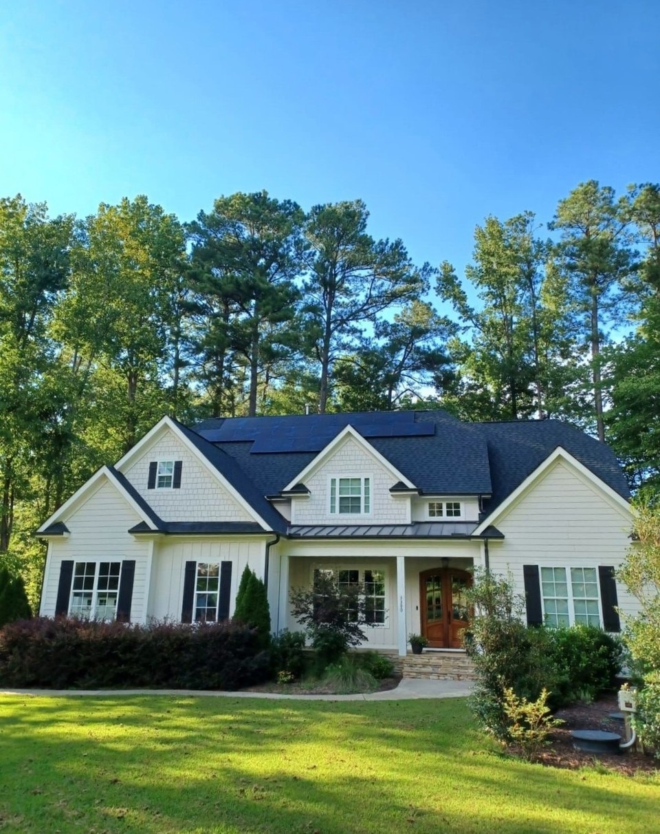 Solar array on a Canadian home