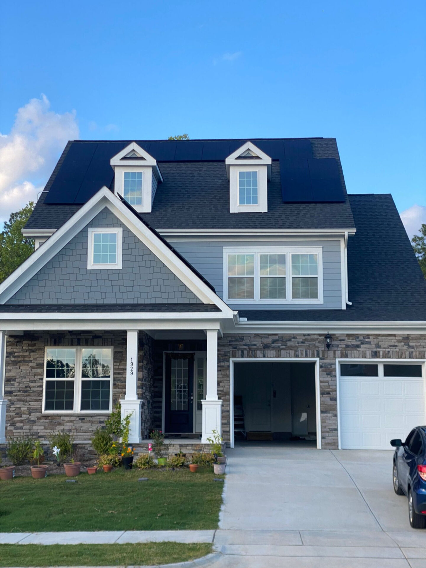 Completed residential solar installation